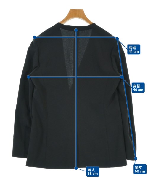 theory luxe（セオリーリュクス）ノーカラージャケット 黒 サイズ:42(L位) レディース/2200657768010