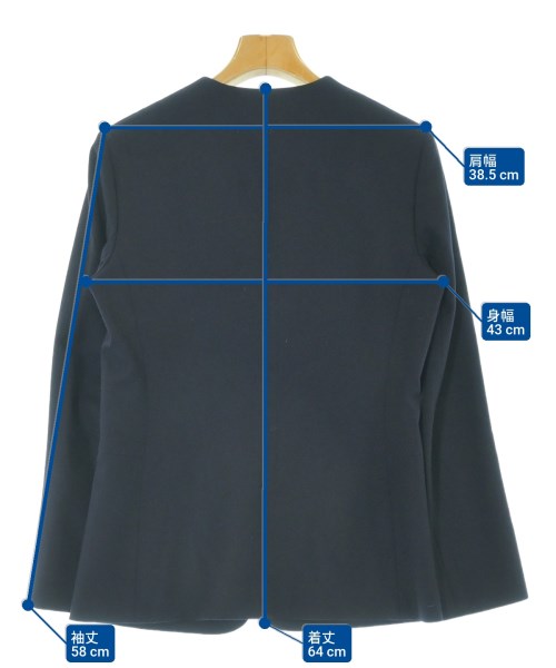 theory luxe（セオリーリュクス）ノーカラージャケット 紺 サイズ:38(M位) レディース/2200666217011