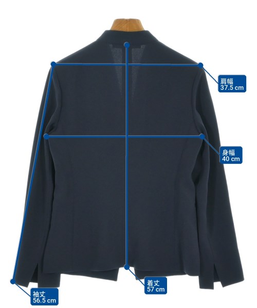 theory luxe（セオリーリュクス）ノーカラージャケット 紺 サイズ:38(M位) レディース/2200727952011