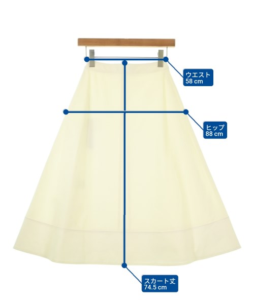 theory luxe（セオリーリュクス）ロング・マキシ丈スカート 白 サイズ:32(XXS位) レディース/2200680201096