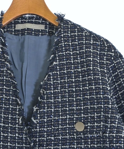 theory luxe（セオリーリュクス）ノーカラージャケット 紺 サイズ:40(M位) レディース/2200686151036