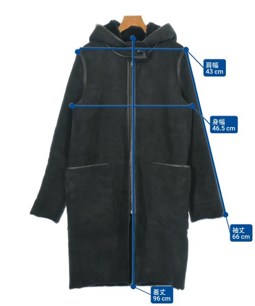 BACCA（バッカ）ムートンコート 黒 サイズ:36(S位) レディース/2200616077016