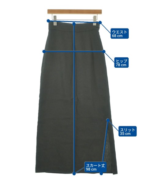 BACCA（バッカ）ロング・マキシ丈スカート カーキ サイズ:34(XS位) レディース/2200659835093