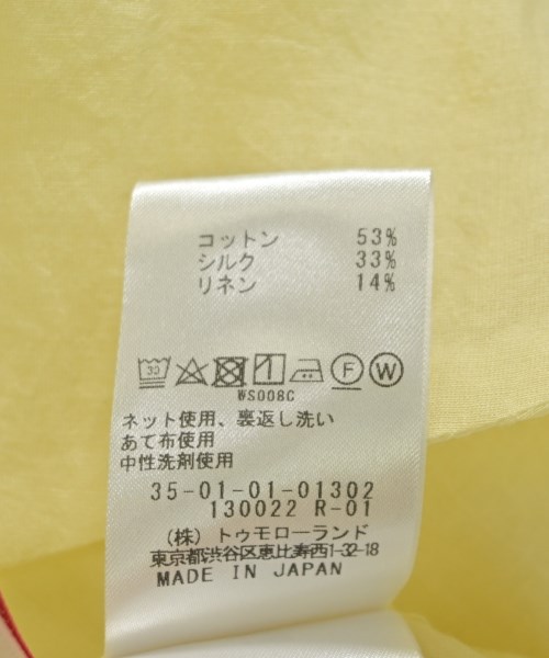 BACCA（バッカ）ブラウス 黄 サイズ:36(S位) レディース/2200714318066