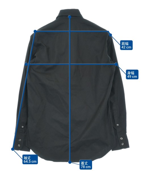 JOHN LAWRENCE SULLIVAN（ジョンローレンスサリバン）カジュアルシャツ 黒 サイズ:46(M位) メンズ/2200635748010