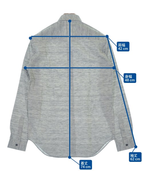 JOHN LAWRENCE SULLIVAN（ジョンローレンスサリバン）カジュアルシャツ グレー サイズ:36(S位) メンズ/2200594035800