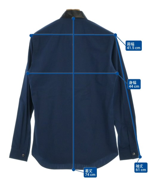 JOHN LAWRENCE SULLIVAN（ジョンローレンスサリバン）カジュアルシャツ 紺 サイズ:36(S位) メンズ/2200640311223