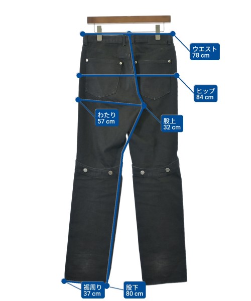 JOHN LAWRENCE SULLIVAN（ジョンローレンスサリバン）デニムパンツ 黒 サイズ:46(M位) メンズ/2200644804035