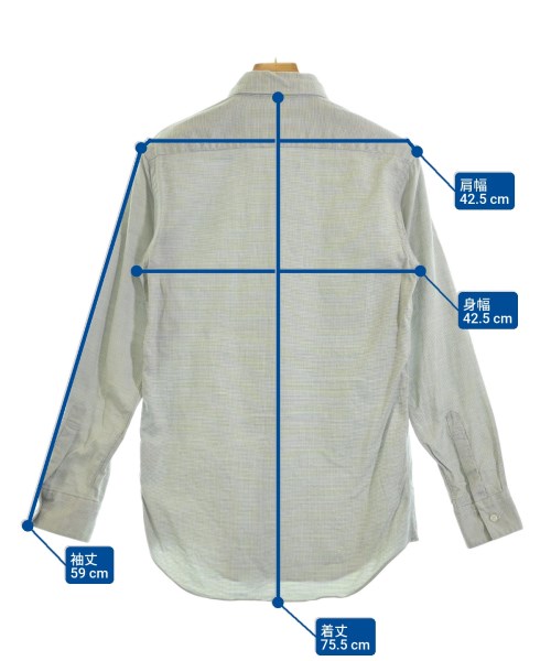 JOHN LAWRENCE SULLIVAN（ジョンローレンスサリバン）カジュアルシャツ 白 サイズ:36(XS位) メンズ/2200539956146