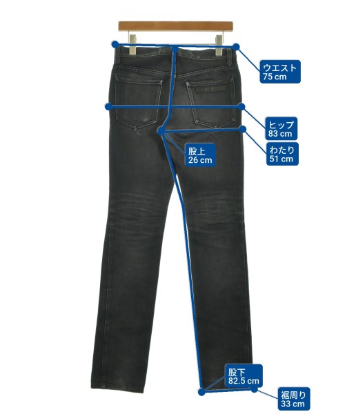 JOHN LAWRENCE SULLIVAN（ジョンローレンスサリバン）デニムパンツ 黒 サイズ:36(XS位) メンズ/2200623447024