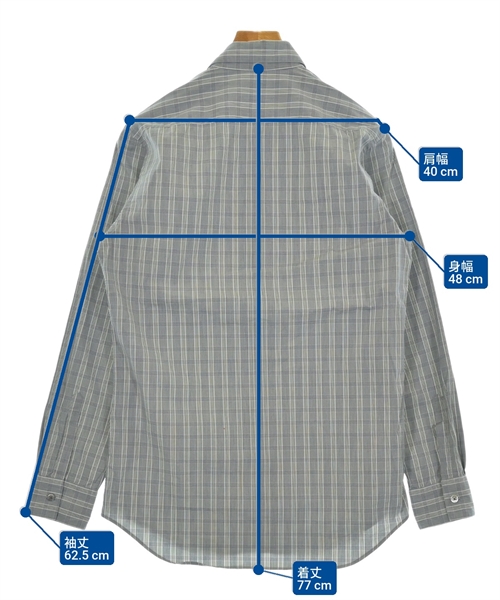 JOHN LAWRENCE SULLIVAN（ジョンローレンスサリバン）カジュアルシャツ グレー サイズ:38(S位) メンズ/2200625656035