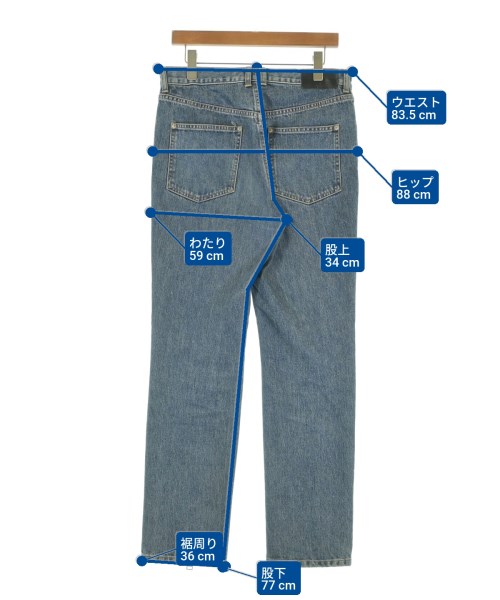 JOHN LAWRENCE SULLIVAN（ジョンローレンスサリバン）デニムパンツ 青 サイズ:48(L位) メンズ/2200621270013