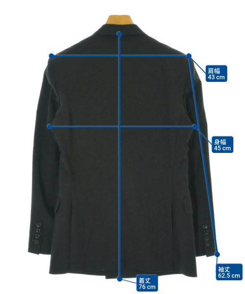 JOHN LAWRENCE SULLIVAN（ジョンローレンスサリバン）テーラードジャケット 黒 サイズ:44(S位) メンズ/2200677017099