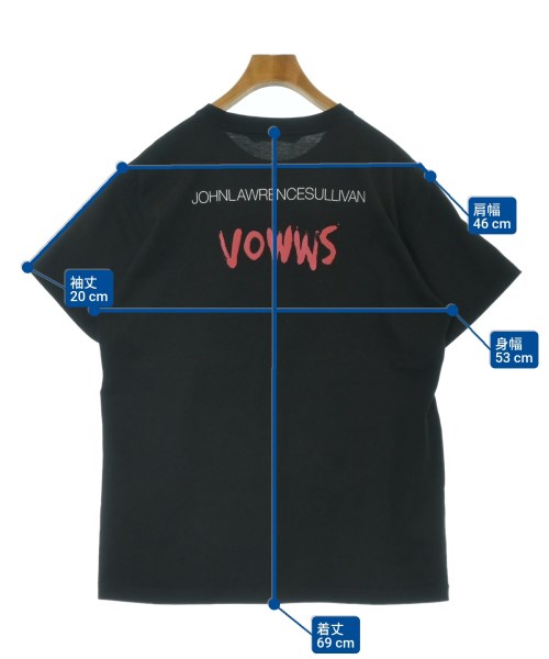 JOHN LAWRENCE SULLIVAN（ジョンローレンスサリバン）Tシャツ・カットソー 黒 サイズ:S メンズ/2200656905010