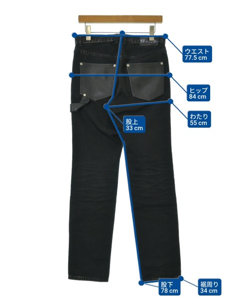 JOHN LAWRENCE SULLIVAN（ジョンローレンスサリバン）デニムパンツ 黒 サイズ:44(S位) メンズ/2200659284013