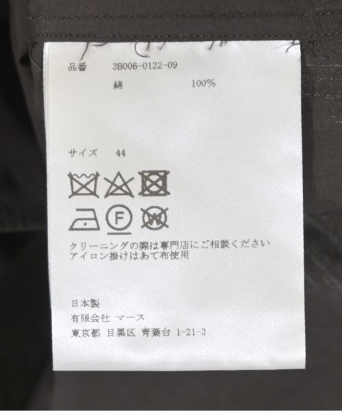 JOHN LAWRENCE SULLIVAN（ジョンローレンスサリバン）カジュアルシャツ 茶 サイズ:44(S位) メンズ/2200715299029