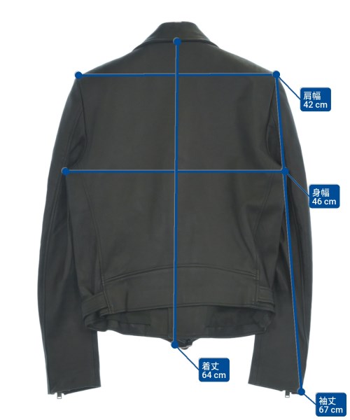 JOHN LAWRENCE SULLIVAN（ジョンローレンスサリバン）ライダース 黒 サイズ:38(S位) メンズ/2200645307023