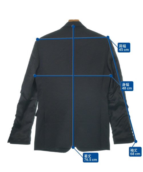 JOHN LAWRENCE SULLIVAN（ジョンローレンスサリバン）テーラードジャケット 黒 サイズ:46(M位) メンズ/2200646166018