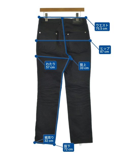 JOHN LAWRENCE SULLIVAN（ジョンローレンスサリバン）デニムパンツ 黒 サイズ:44(S位) メンズ/2200651617031