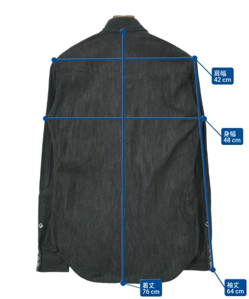 JOHN LAWRENCE SULLIVAN（ジョンローレンスサリバン）カジュアルシャツ 黒 サイズ:-(S位) メンズ/2200659951045