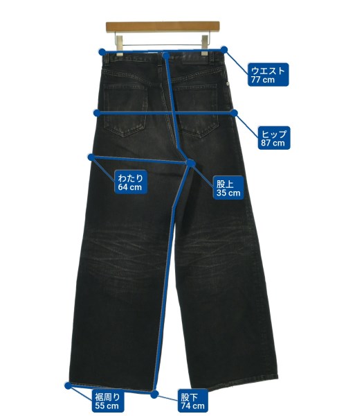 JOHN LAWRENCE SULLIVAN（ジョンローレンスサリバン）デニムパンツ 黒 サイズ:44(S位) メンズ/2200665231018