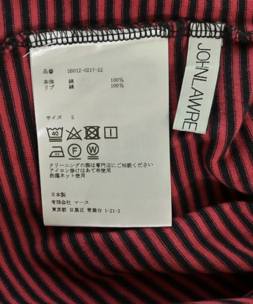 JOHN LAWRENCE SULLIVAN（ジョンローレンスサリバン）Tシャツ・カットソー 赤 サイズ:S メンズ/2200670289059