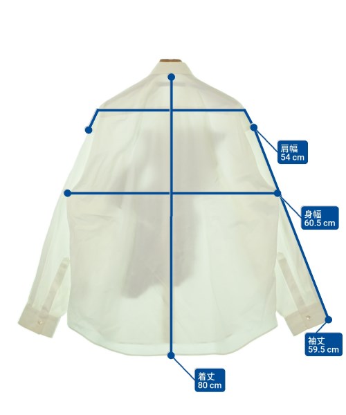 JOHN LAWRENCE SULLIVAN（ジョンローレンスサリバン）カジュアルシャツ 白 サイズ:46(M位) メンズ/2200672071164