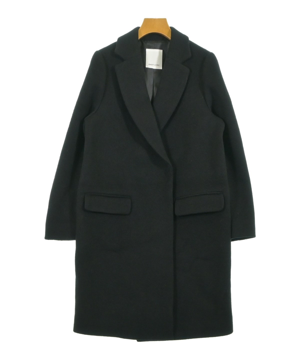 BABYLONE（バビロン）チェスターコート 黒 サイズ:38(M位) レディース