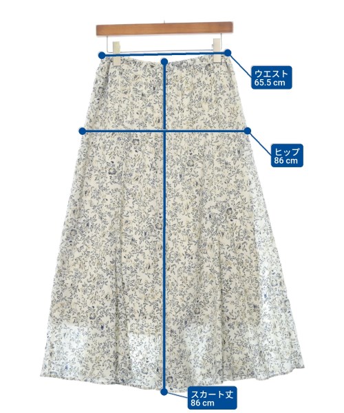 BABYLONE（バビロン）ロング・マキシ丈スカート 白 サイズ:38(M位) レディース/2200636983335