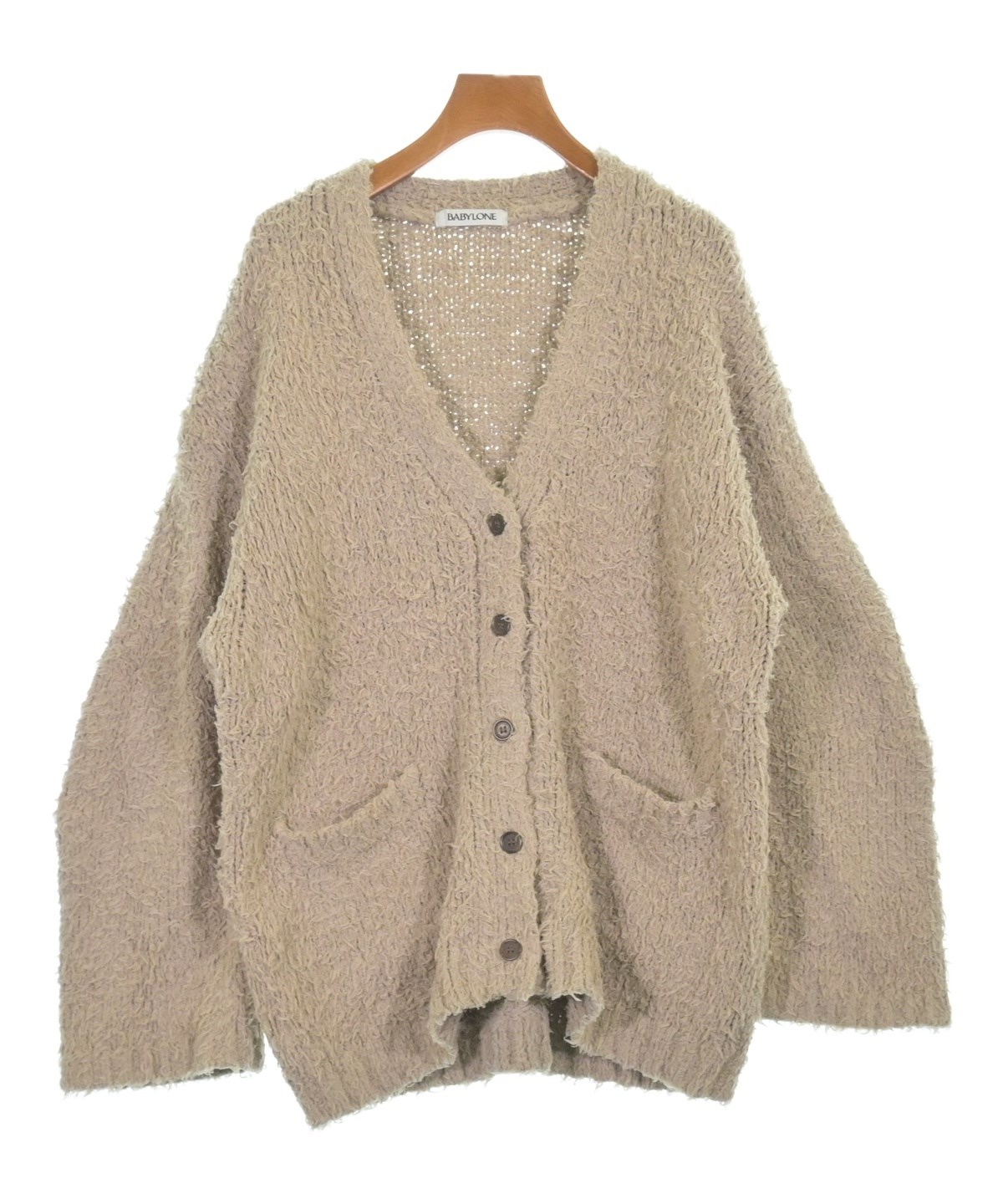 新品タグ付★BABYLONE（バビロン）ベージュ ニットカーディガン★ BABYLONE（バビロン）カーディガン ベージュ サイズ:F レディース