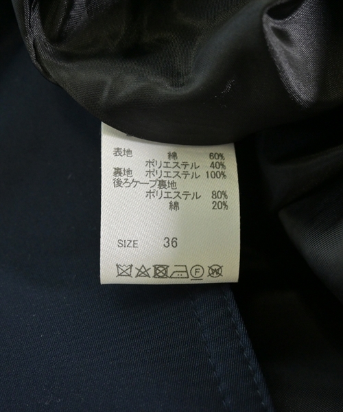 BABYLONE（バビロン）トレンチコート 紺 サイズ:36(S位) レディース/2200609027011