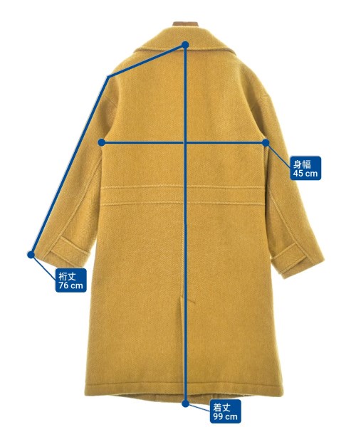 BABYLONE（バビロン）チェスターコート 黄 サイズ:36(S位) レディース/2200673547019