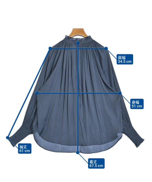BABYLONE（バビロン）ブラウス 紺 サイズ:38(M位) レディース/2200657912031