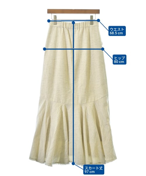 BABYLONE（バビロン）ロング・マキシ丈スカート 白 サイズ:38(M位) レディース/2200637524117