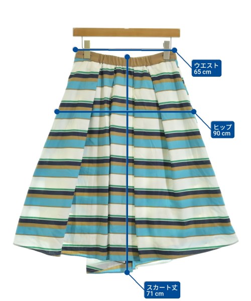 BABYLONE（バビロン）ひざ丈スカート 青 サイズ:38(M位) レディース/2200653067117