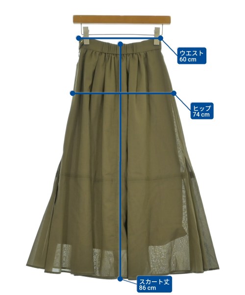 BABYLONE（バビロン）ロング・マキシ丈スカート カーキ サイズ:34(XS位) レディース/2200683223248