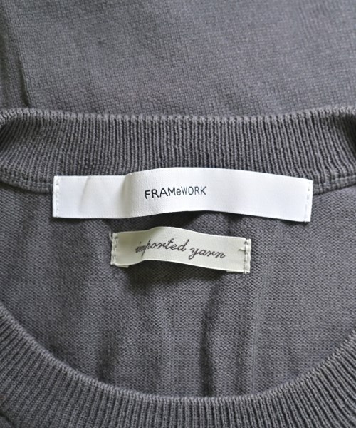 FRAMeWORK（フレームワーク）Tシャツ・カットソー グレー サイズ:F レディース/2200630084076