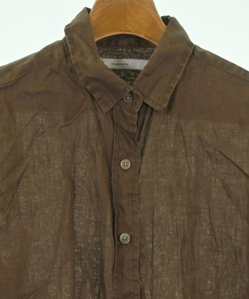 FRAMeWORK（フレームワーク）カジュアルシャツ 茶 サイズ:F レディース/2200620311021