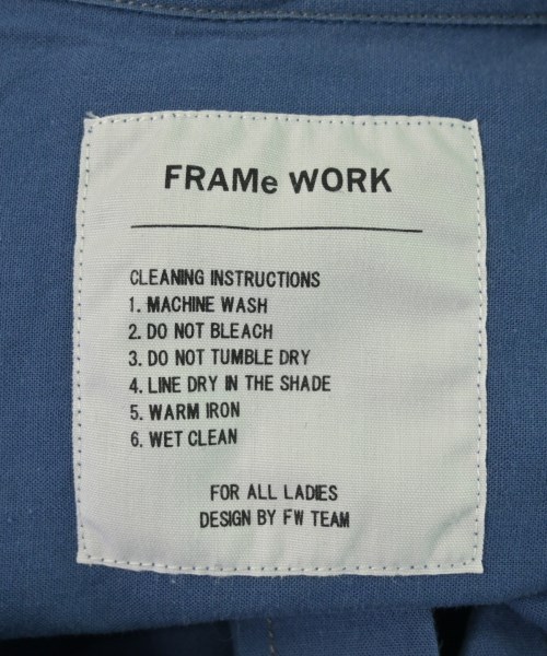 FRAMeWORK（フレームワーク）シャツワンピース 青 サイズ:F レディース/2200634339073