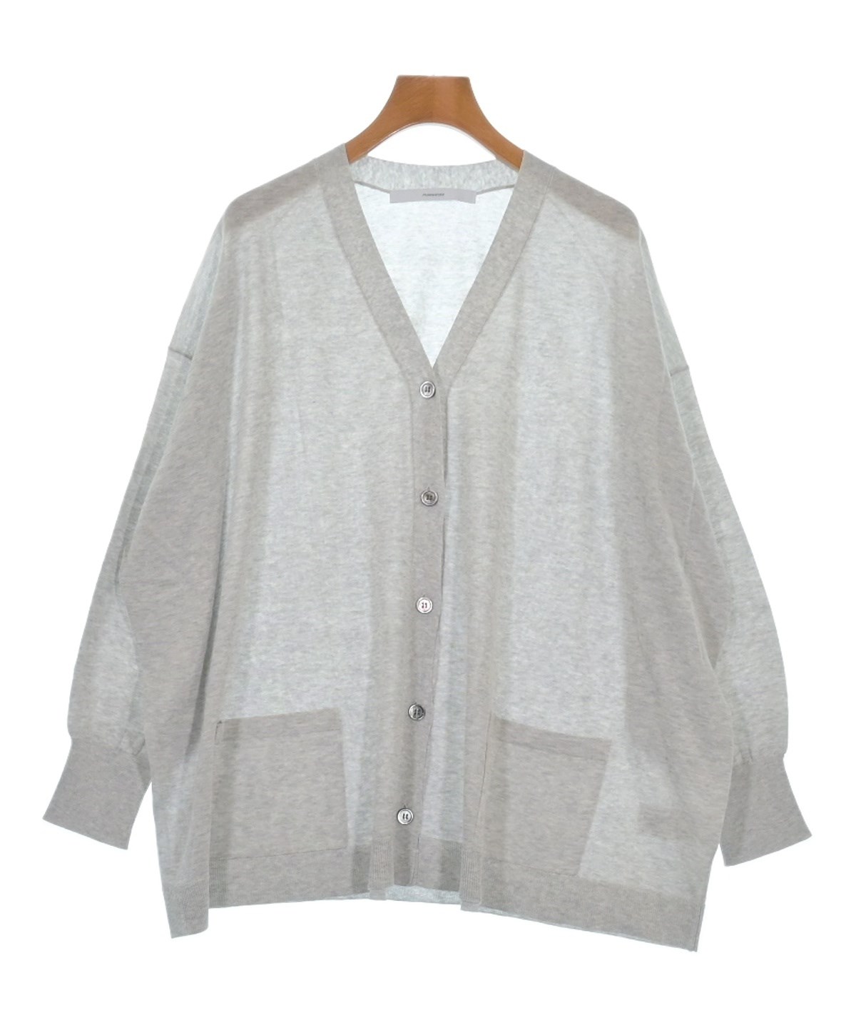 FRAMEWORKフレームワーク　FOXブークレ接結コクーンカーディガン　グレー FRAMeWORK（フレームワーク）の「FOXブークレ接結コクーンカーディガン