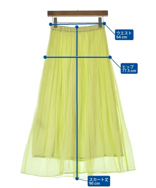 FRAMeWORK（フレームワーク）ロング・マキシ丈スカート 黄 サイズ:36(S位) レディース/2200637851077