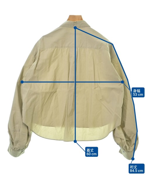 ■新品タグ付/秋FRAMfeWORKフレームワークリヨセル長袖シャツ ベージュ FRAMeWORK（フレームワーク） 長袖シャツ FREE ベージュ レディース