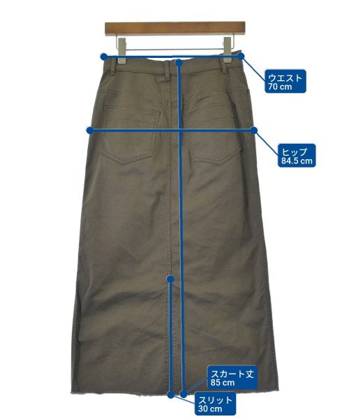 FRAMeWORK（フレームワーク）ロング・マキシ丈スカート 茶 サイズ:36(S位) レディース/2200614741063