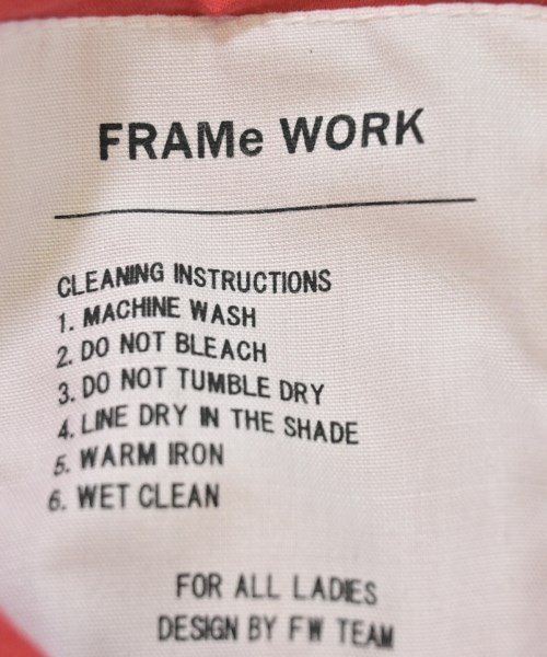 FRAMeWORK（フレームワーク）その他 赤 サイズ:F レディース/2200618834020