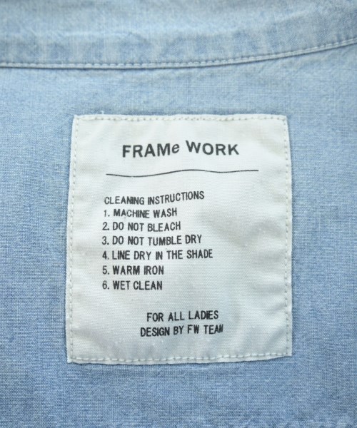 FRAMeWORK（フレームワーク）カジュアルシャツ 青 サイズ:F レディース/2200629840010
