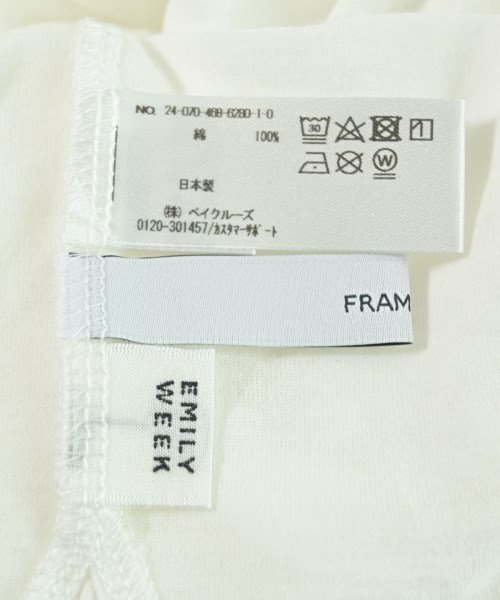 FRAMeWORK（フレームワーク）Tシャツ・カットソー 白 サイズ:F レディース/2200610133114