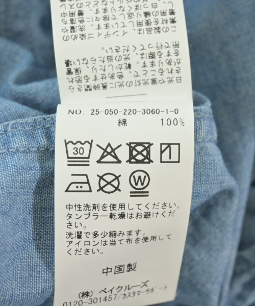 FRAMeWORK（フレームワーク）カジュアルシャツ 青 サイズ:F レディース/2200610570025