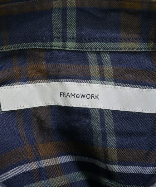 FRAMeWORK（フレームワーク）カジュアルシャツ 紺 サイズ:F レディース/2200613876223