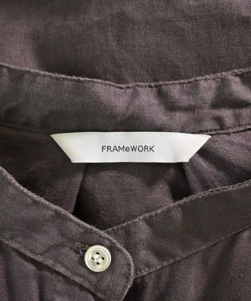 FRAMeWORK（フレームワーク）シャツワンピース 茶 サイズ:F レディース/2200614067088