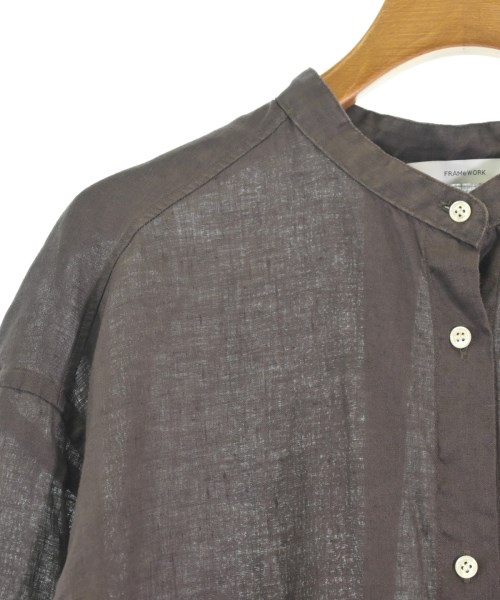 FRAMeWORK（フレームワーク）シャツワンピース 茶 サイズ:F レディース/2200614067088